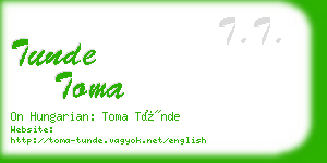 tunde toma business card